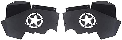 Five Star Logo Lightweight Aluminum Design Front and Rear Inner Fender Liners (07-17 Jeep Wrangler JK JKU)