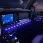 Car Interior Atmosphere Light 7 Colors LED Strip Lights Compatible with Ford Bronco 2021 2022 2023 2024 Lights for Center Control Passenger Position Bronco Accessories（Not for Sport）