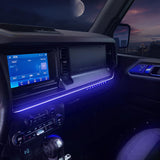 Car Interior Atmosphere Light 7 Colors LED Strip Lights Compatible with Ford Bronco 2021 2022 2023 2024 Lights for Center Control Passenger Position Bronco Accessories（Not for Sport）