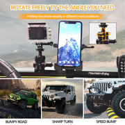 Central control multi-function integrated bracket | Dashboard Console Multi-Mount Phone Holder & Action Camera Holder & Platform Phone Stand (18-23 Jeep Wrangler JL)