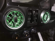 MAIKER 4x purificador de ventilación de aire acondicionado Turbo iluminado con LED para Jeep Wrangler JK 2011-2017