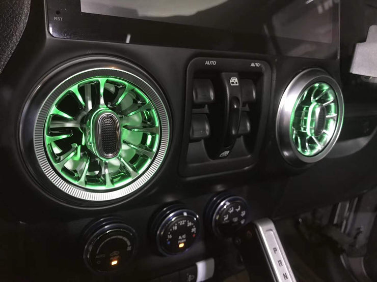 32 Color LED Atmosphere Light Air Vent Ambient Light Turbine Outlets Lamp (11-17 Jeep Wrangler JK JKU)