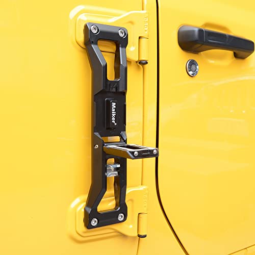 Door Hinge Step Aluminum Alloy Folding Foot Peg with  Bottle Opener (07-23 Jeep Wrangler JK JKU JL JLU)