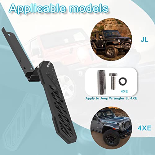 Panel de apoyo para reposapiés del lado izquierdo del pedal muerto compatible con Jeep Wrangler JL/Gladiator JT 4XE 2018-2022, antideslizante engrosado, negro