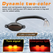 Universal UTV Turn Signal Kit, Street Legal Kit with Amber/Red LED lights, 510Hz Horn Kit, Column Turn Switch, Emergency Switch (Honda Pioneer, Polaris RZR, Can-Am, Kawasak)