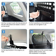 Modular Storage Panel System Rear Window Molle Panel with 4 Storage Bag and 10 Fastening Tape (10-20 Toyota 4Runner )