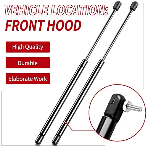 CTWHAUTO 2Pcs Front Hood Lift Support Struts Gas Charged Shocks for Jeep Wrangler JK 2007-2017