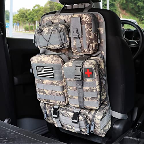 New Car Truck Seat Back Organizer Tactical MOLLE Cover Vehicle Panel Bag  Storage