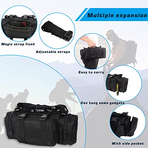 Universal Tactical Vehicle Seat Back Organizer with 3 Detachable Molle Pouch Medical Pouch, Tool Pouch, Large Admin Pouch Vehicle Panel Organizer Storage Bag for All Vehicle