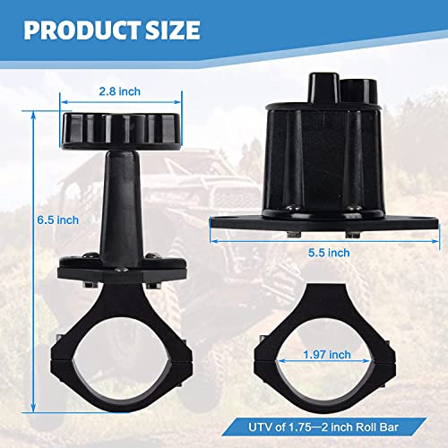 UTV ATV Gas Can Mount, Oil Mounting Holder Gas Tank Cans Holder Compatible Polaris RZR Pioneer Yamaha Can Am Maverick X3