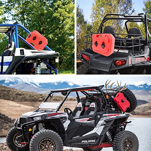 UTV ATV Gas Can Mount, Oil Mounting Holder Gas Tank Cans Holder Compatible Polaris RZR Pioneer Yamaha Can Am Maverick X3