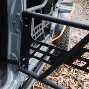 MAIKER Puerta tubular de acero con espejo para Wrangler JK Unlimited 4 puertas 2007-2018, color negro 