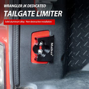 MAIKER Limitador de tapón de puerta trasera de aluminio, antiruido anormal, reduce el hundimiento de la puerta trasera, compatible con Jeep Wrangler JK JL 2007-2020 